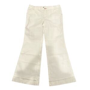 NWT a.n.a Women's Mid Rise Flare Jeans White Gray Size 12